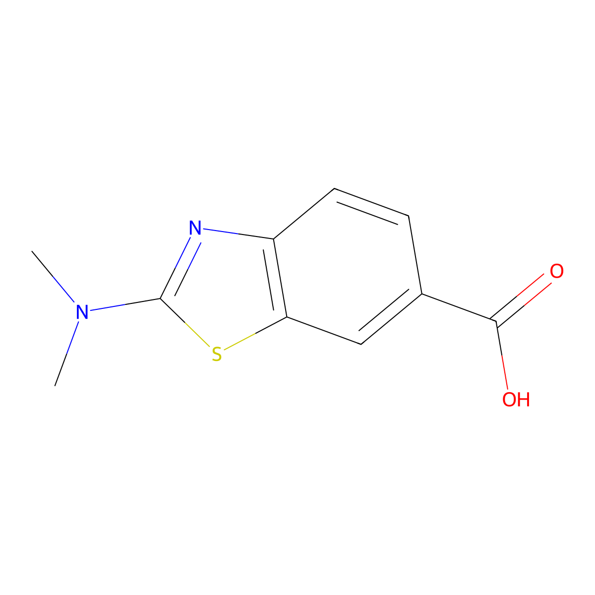 2-(Dimethylamino)benzo[d]thiazole-6-carboxylic acid molecular structure, CAS 1282864-12-3