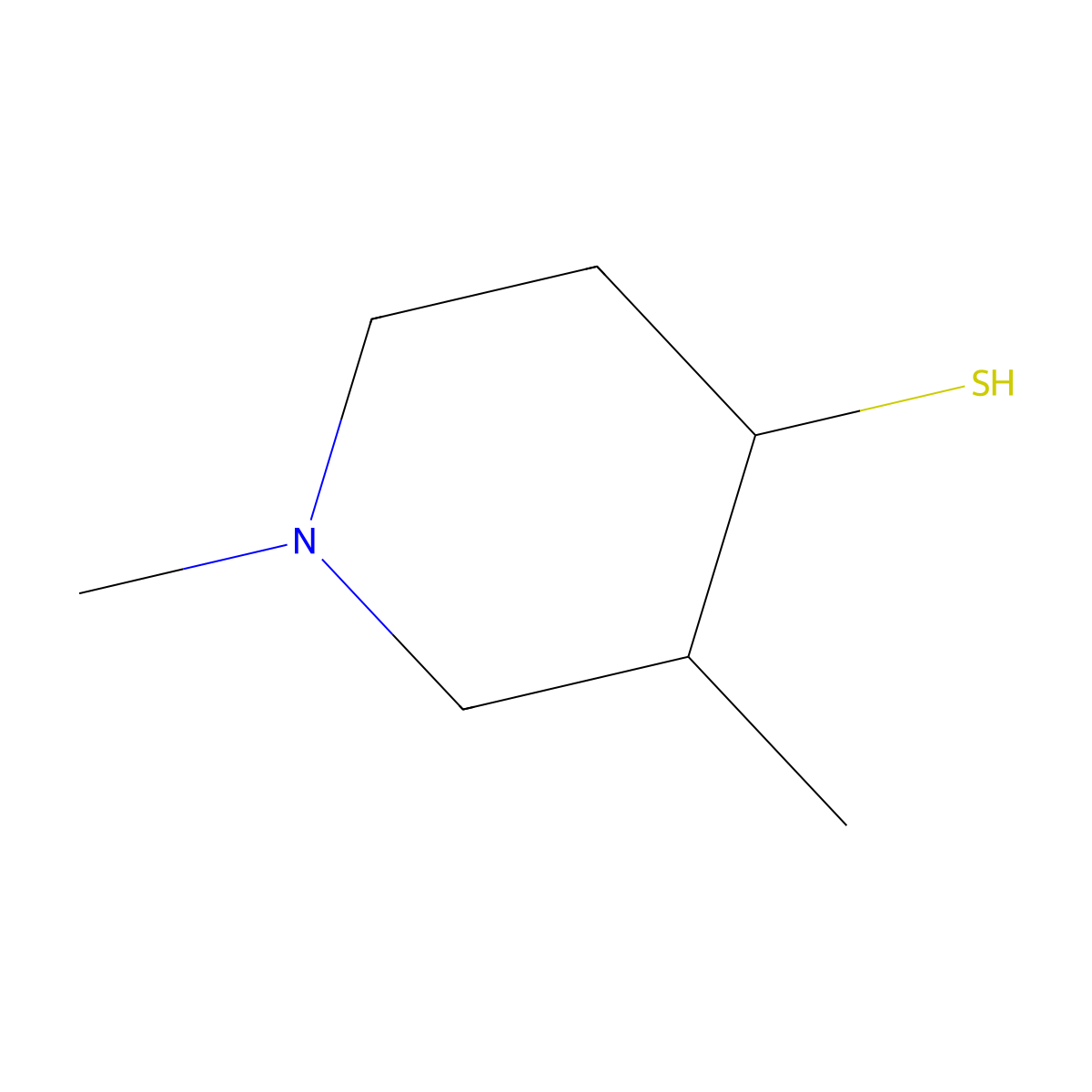 1,3-Dimethylpiperidine-4-thiol molecular structure, CAS 1282884-97-2