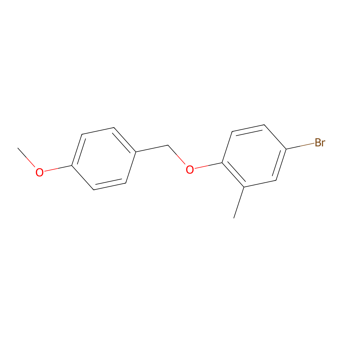 4-Bromo-1-((4-methoxybenzyl)oxy)-2-methylbenzene molecular structure, CAS 1282915-54-1