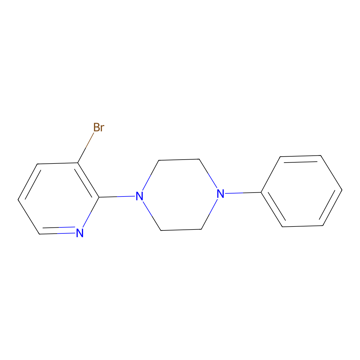 1-(3-Bromopyridin-2-yl)-4-phenylpiperazine molecular structure, CAS 1282923-05-0