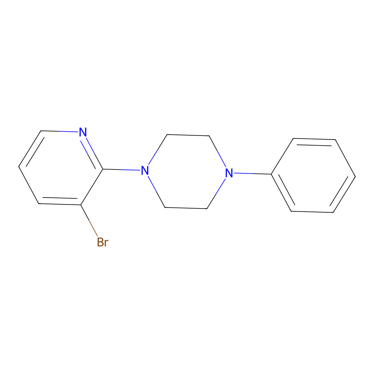 1-(3-Bromopyridin-2-yl)-4-phenylpiperazine molecular structure, CAS 1282923-05-0