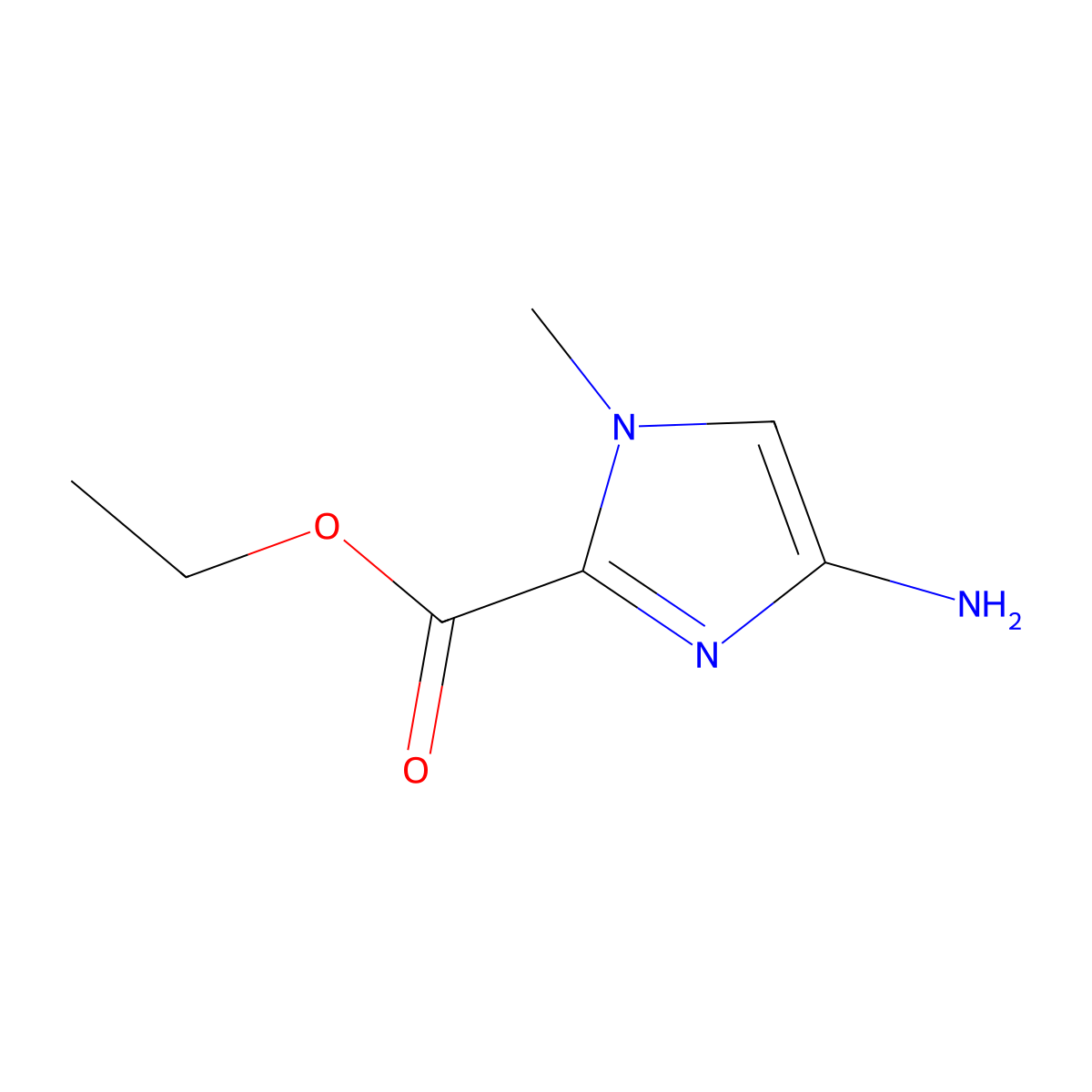 ethyl 4-amino-1-methyl-1H-imidazole-2-carboxylate molecular structure, CAS 128293-62-9