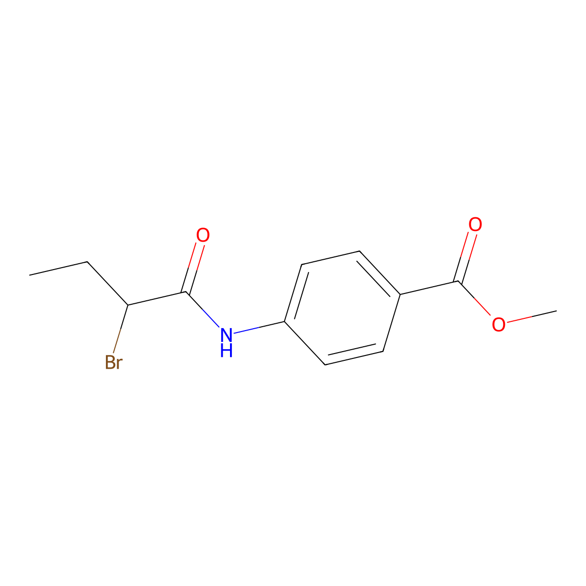 Methyl 4-[(2-bromobutanoyl)amino]benzoate molecular structure, CAS 1282969-26-9