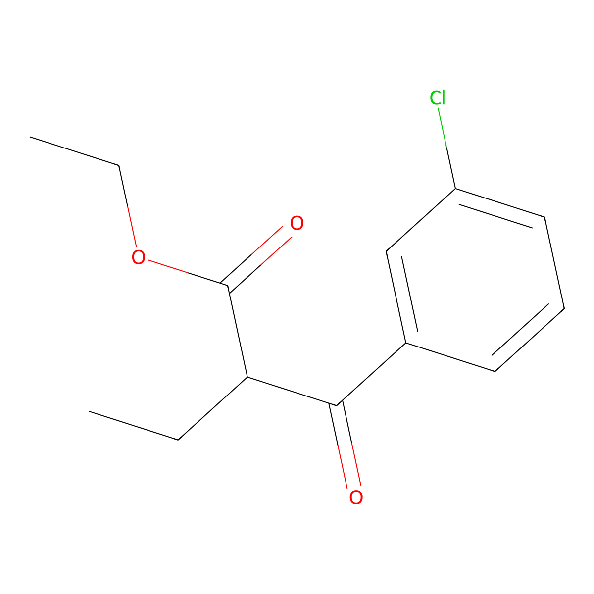 Ethyl 2-(3-chlorobenzoyl)butanoate molecular structure, CAS 1282994-87-9