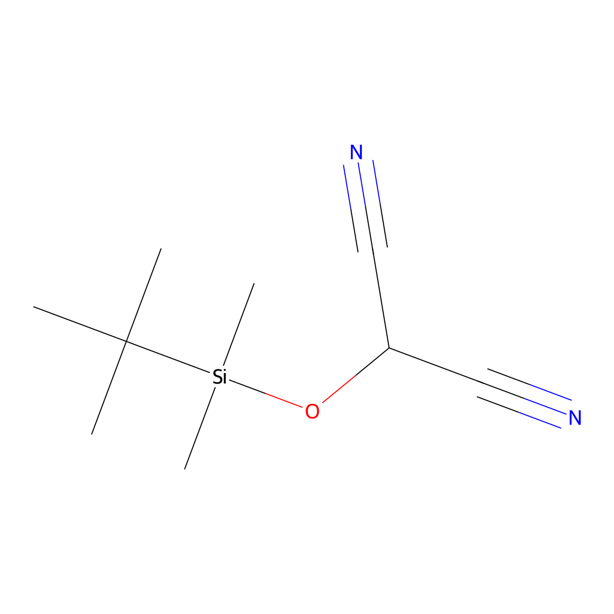 (tert-Butyldimethylsilyloxy)malononitrile molecular structure, CAS 128302-78-3