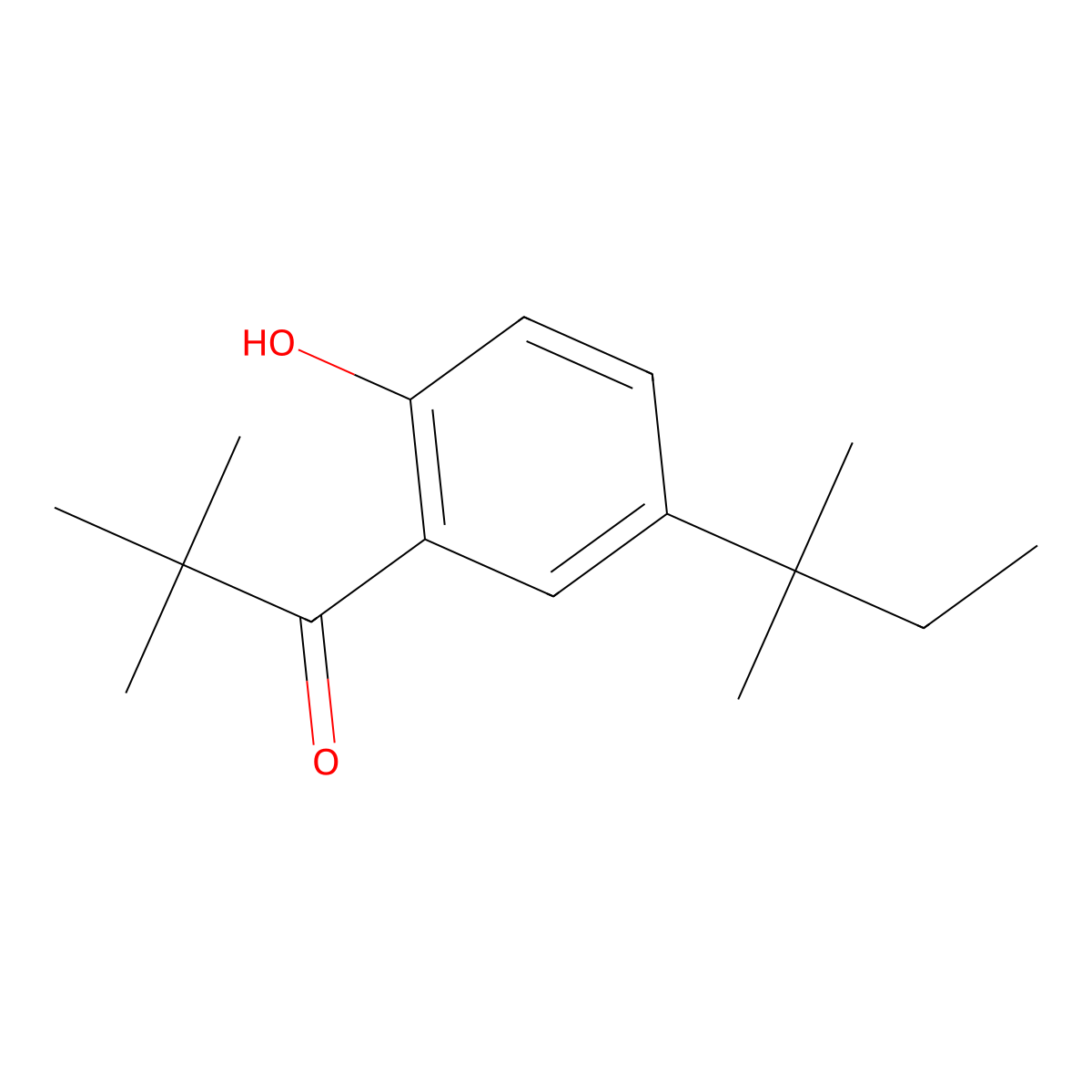 1-[2-Hydroxy-5-(2-methylbutan-2-yl)phenyl]-2,2-dimethylpropan-1-one molecular structure, CAS 1283037-17-1