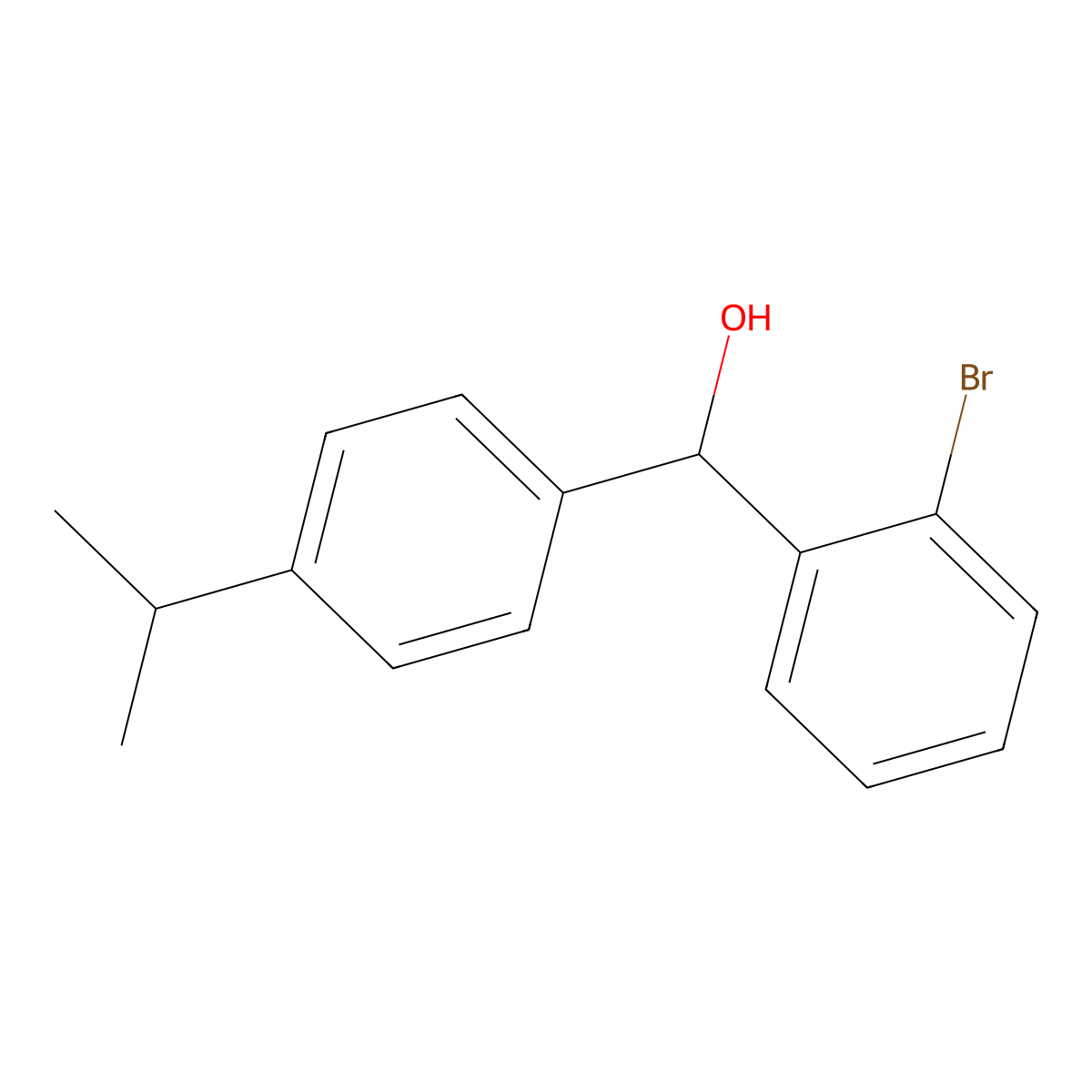 (2-Bromophenyl)(4-isopropylphenyl)methanol molecular structure, CAS 1283041-54-2