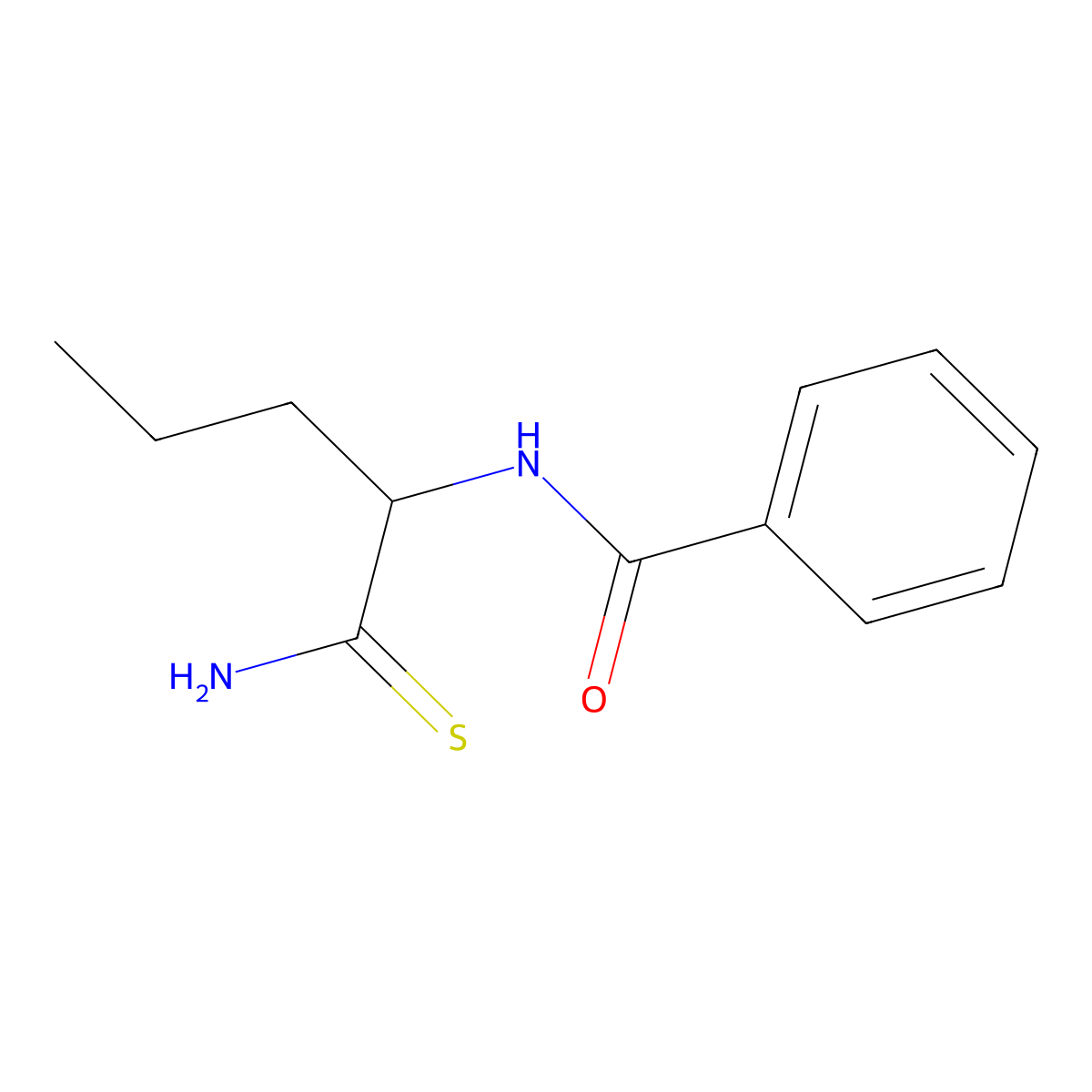 N-(1-carbamothioylbutyl)benzamide molecular structure, CAS 1283049-26-2