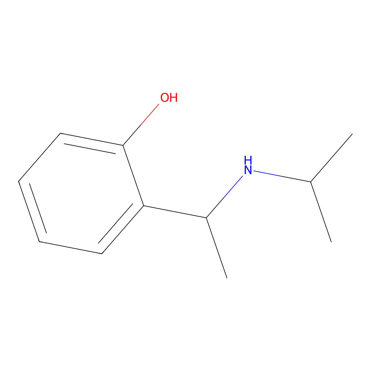 2-{1-[(Propan-2-yl)amino]ethyl}phenol molecular structure, CAS 128307-90-4