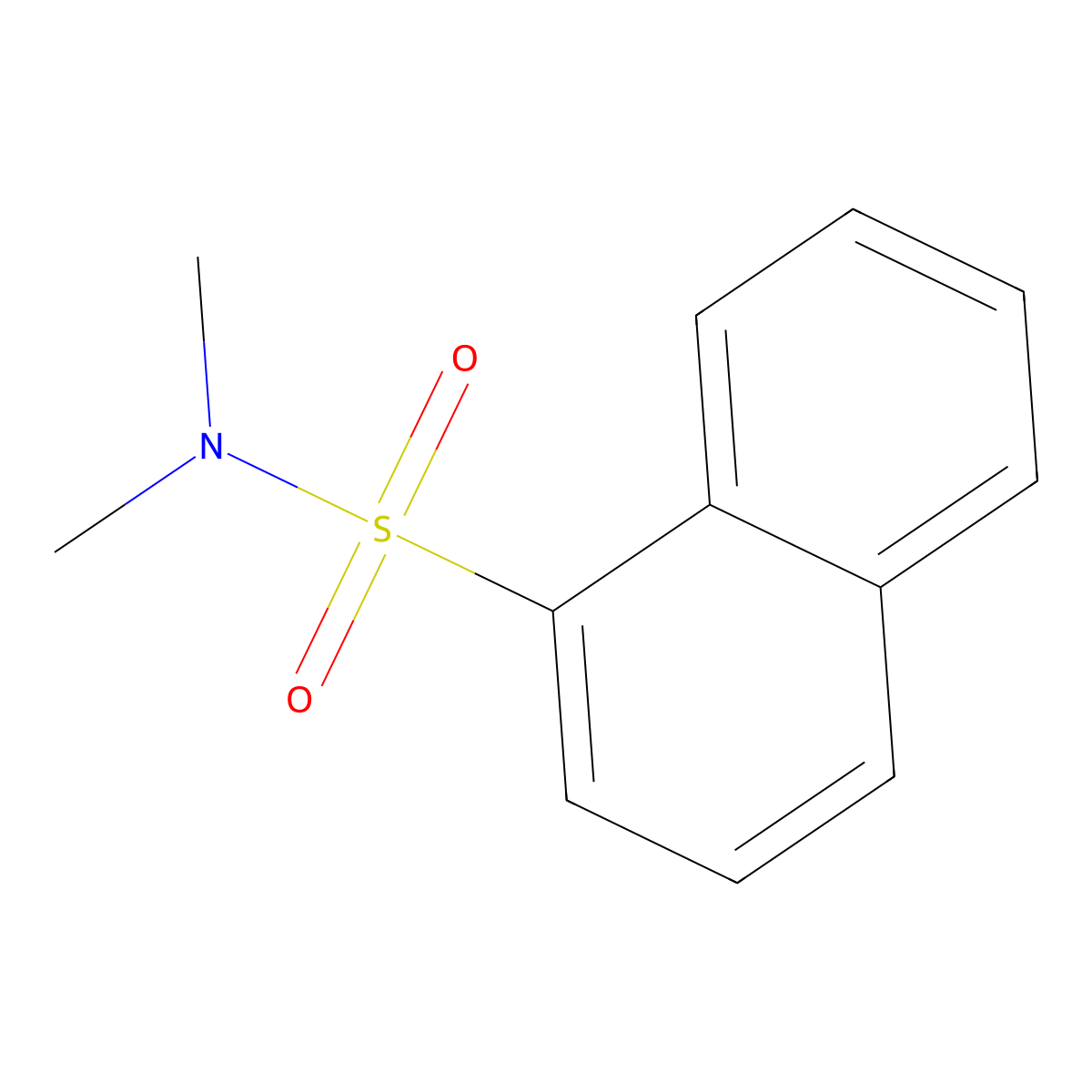 1-Naphthalenesulfonamide, N,N-dimethyl- molecular structure, CAS 128309-41-1