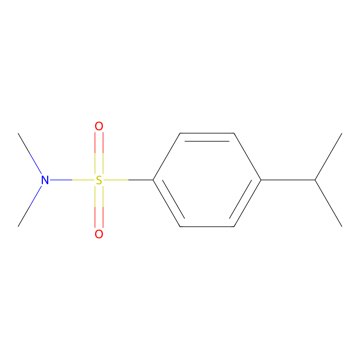 Dimethyl{[4-(methylethyl)phenyl]sulfonyl}amine molecular structure, CAS 128309-56-8