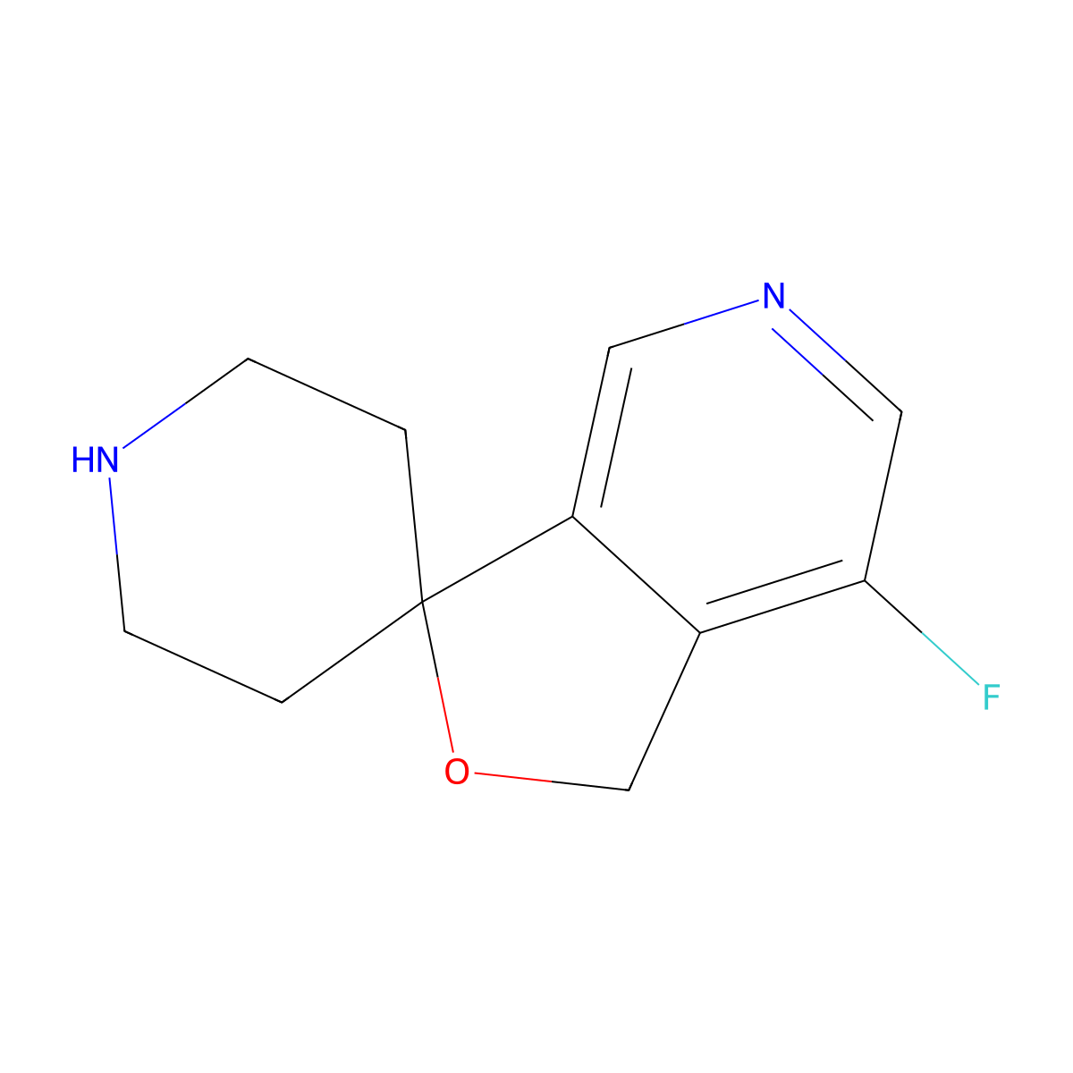 7-Fluoro-1H-spiro[furo[3,4-C]pyridine-3,4'-piperidine] molecular structure, CAS 1283090-73-2