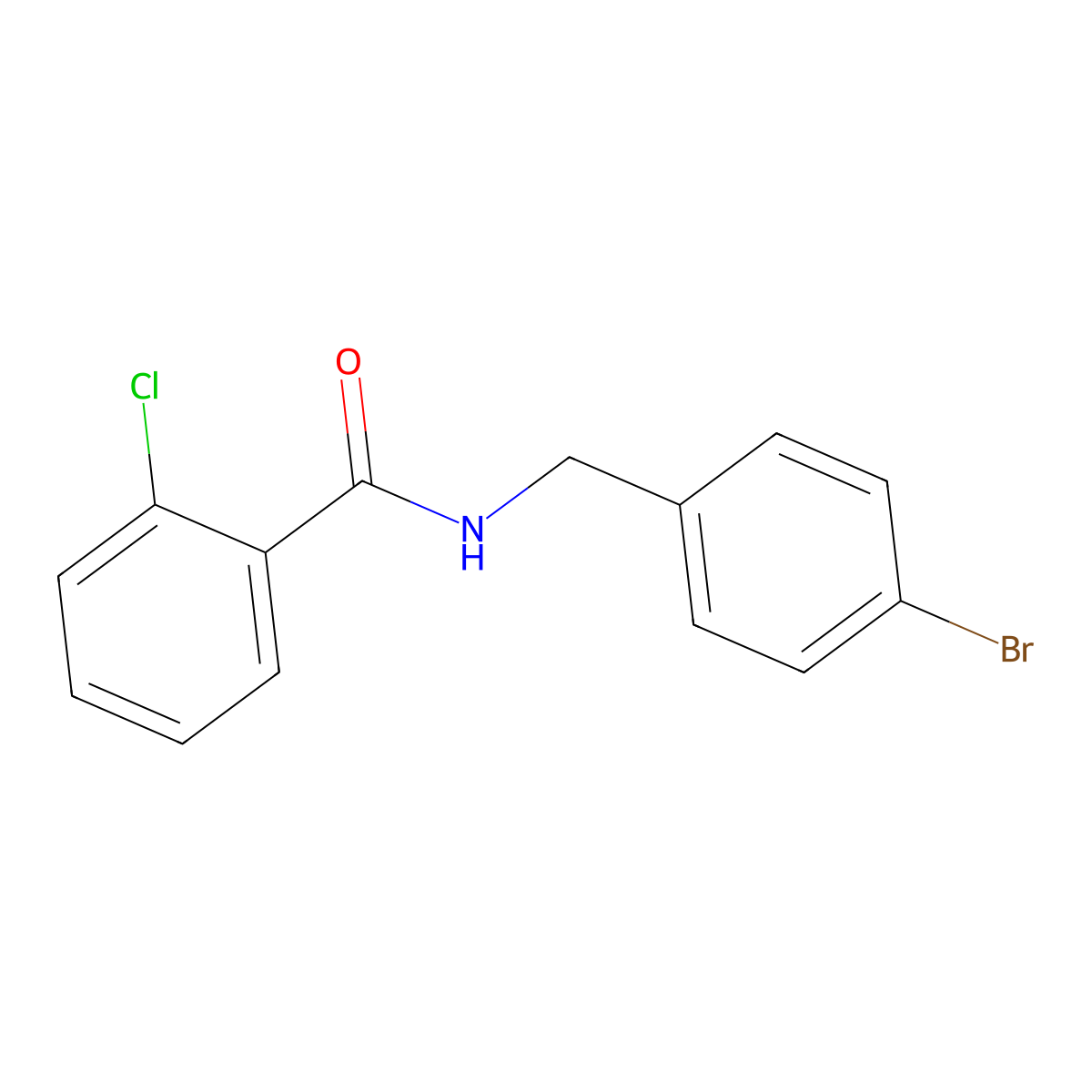 N-(4-Bromobenzyl)-2-chlorobenzamide molecular structure, CAS 1283105-08-7