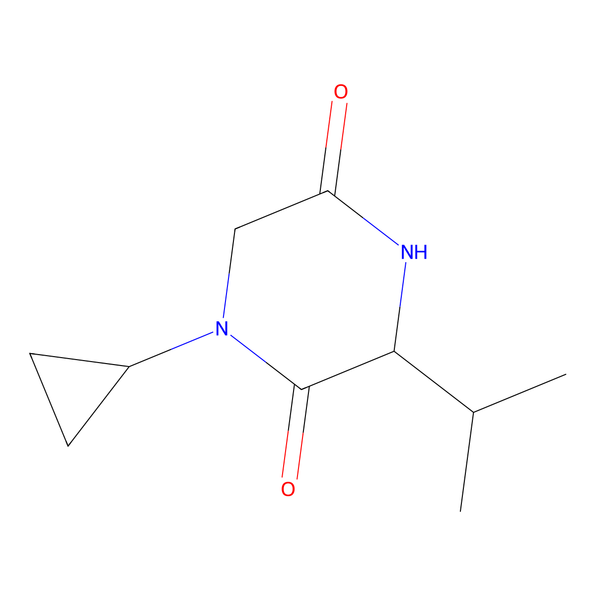 1-Cyclopropyl-3-isopropylpiperazine-2,5-dione molecular structure, CAS 1283107-92-5