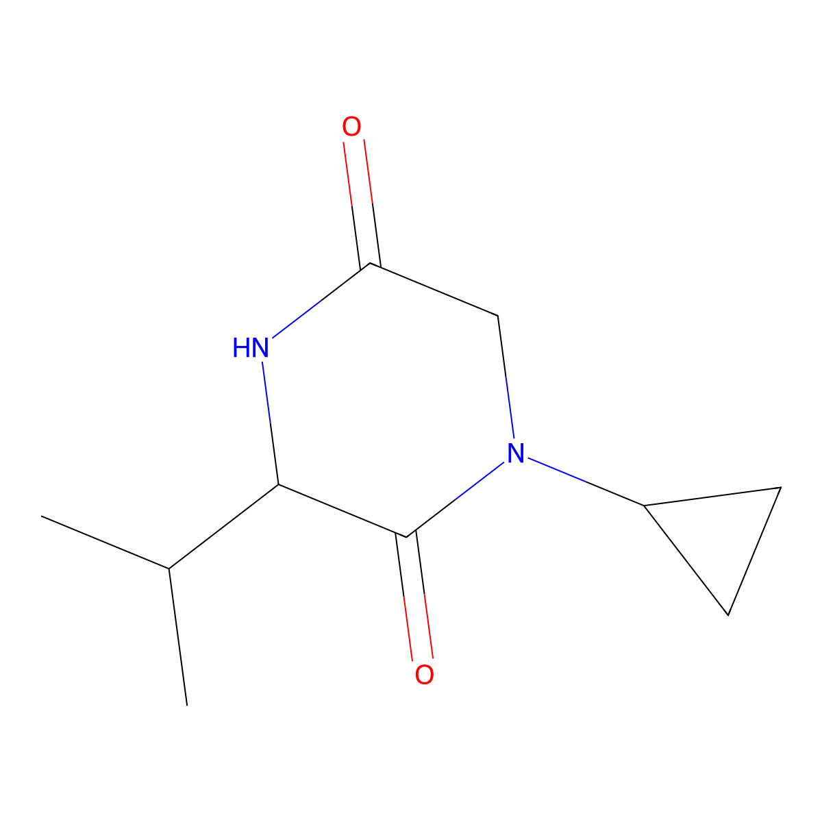 1-Cyclopropyl-3-isopropylpiperazine-2,5-dione molecular structure, CAS 1283107-92-5