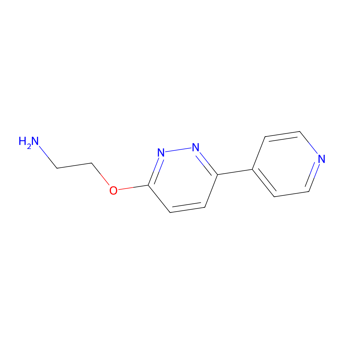 (2-[(6-Pyridin-4-ylpyridazin-3-YL)oxy]ethyl)amine molecular structure, CAS 1283108-07-5