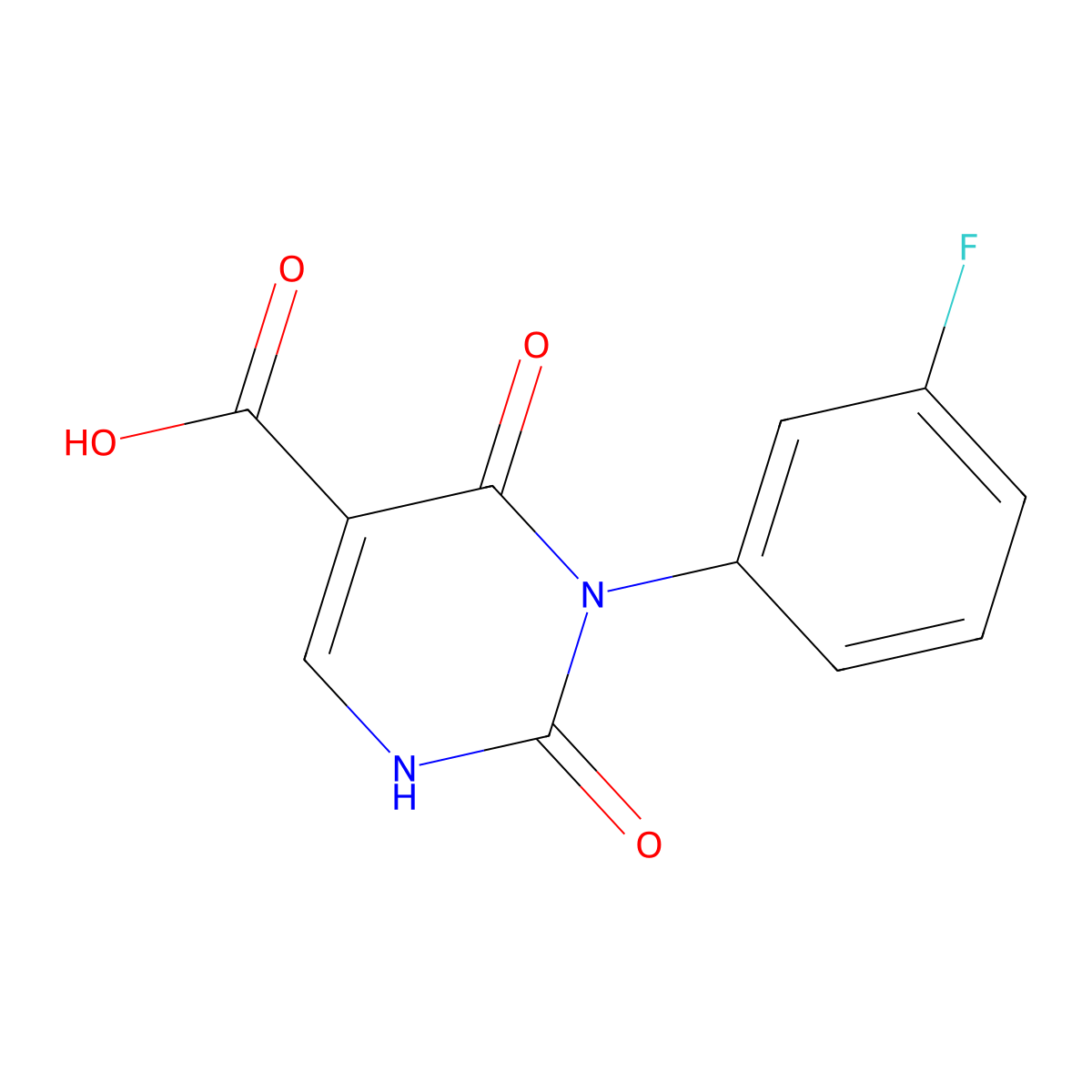 3-(3-Fluorophenyl)-2,4-dioxo-1,2,3,4-tetrahydropyrimidine-5-carboxylic acid molecular structure, CAS 1283108-17-7