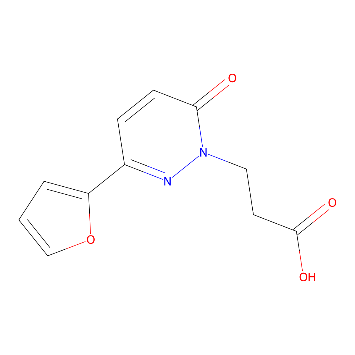 3-[3-(2-furyl)-6-oxopyridazin-1(6H)-yl]propanoic acid molecular structure, CAS 1283108-18-8