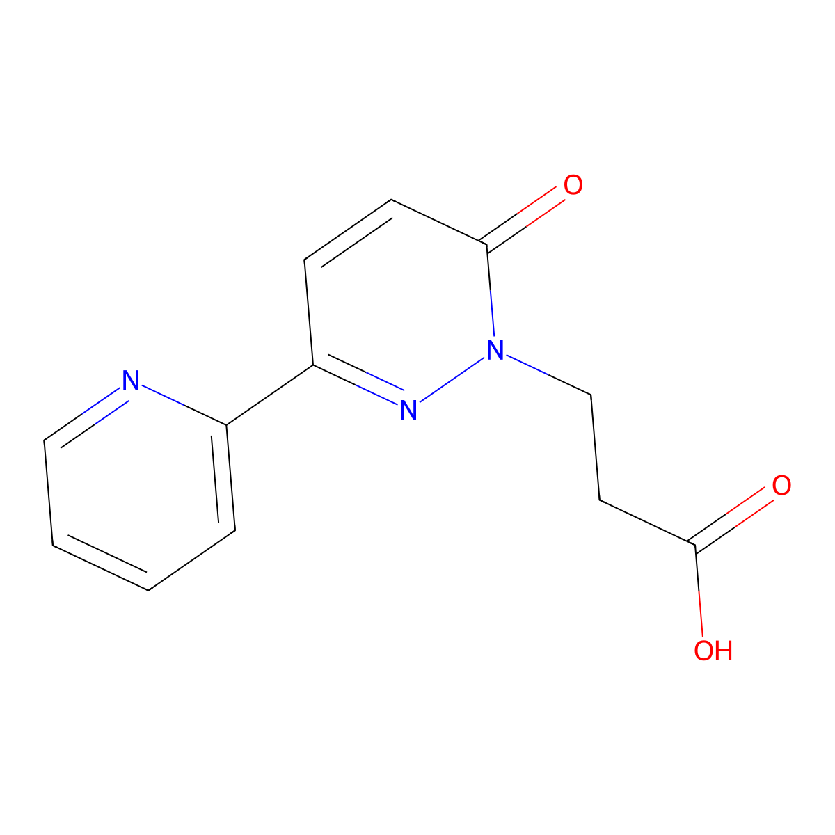 3-(6-oxo-3-pyridin-2-ylpyridazin-1(6H)-yl)propanoic acid molecular structure, CAS 1283108-19-9
