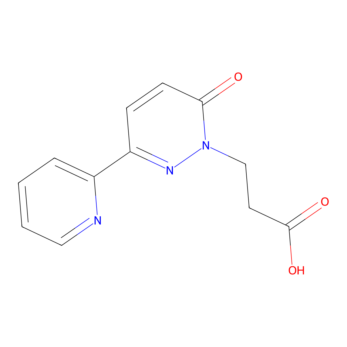 3-(6-oxo-3-pyridin-2-ylpyridazin-1(6H)-yl)propanoic acid molecular structure, CAS 1283108-19-9