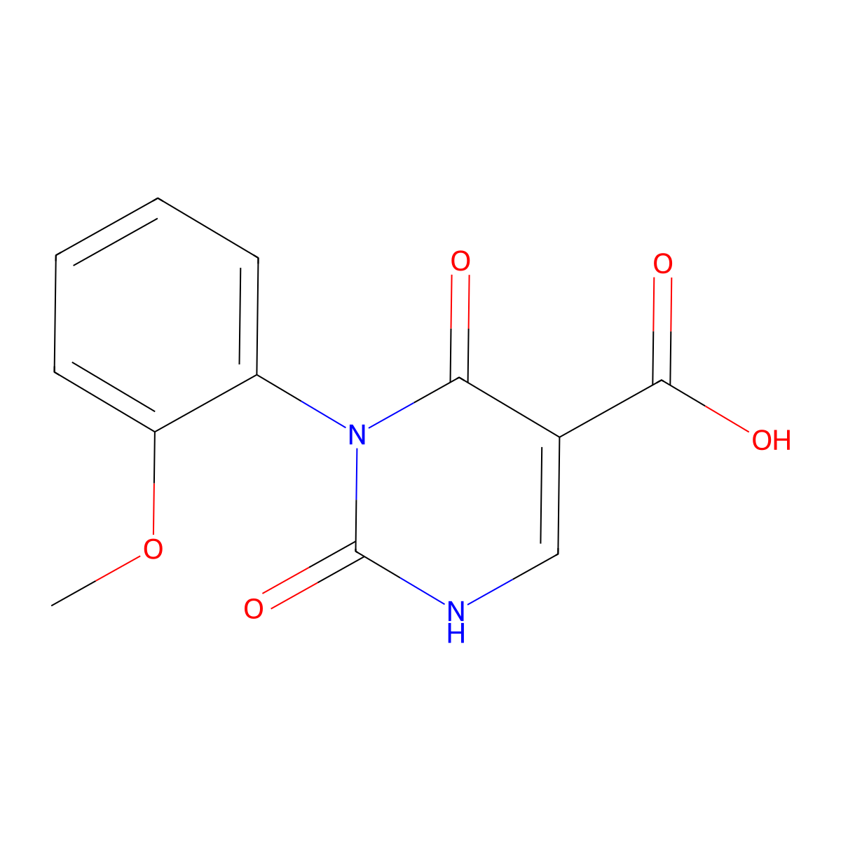 3-(2-Methoxyphenyl)-2,4-dioxo-1,2,3,4-tetrahydropyrimidine-5-carboxylic acid molecular structure, CAS 1283108-21-3