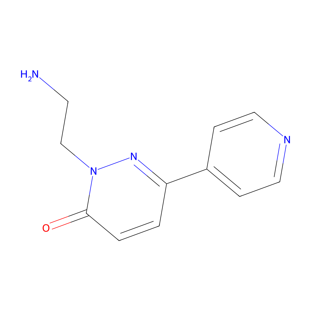 2-(2-aminoethyl)-6-pyridin-4-ylpyridazin-3(2H)-one molecular structure, CAS 1283108-23-5