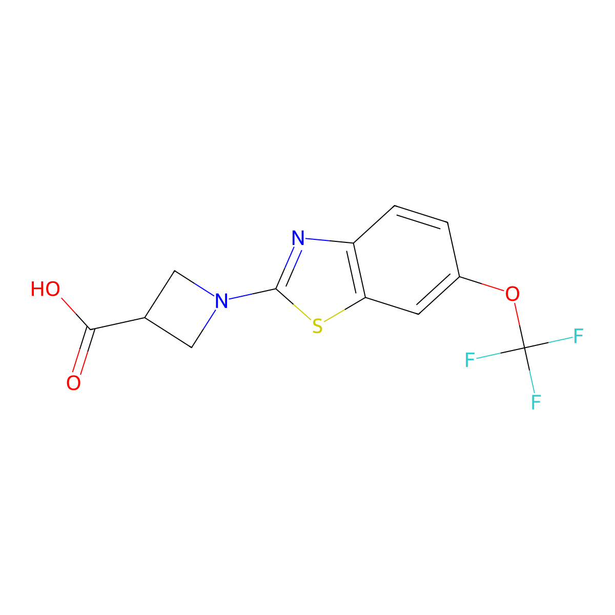 1-[6-(Trifluoromethoxy)-1,3-benzothiazol-2-yl]azetidine-3-carboxylic acid molecular structure, CAS 1283108-30-4
