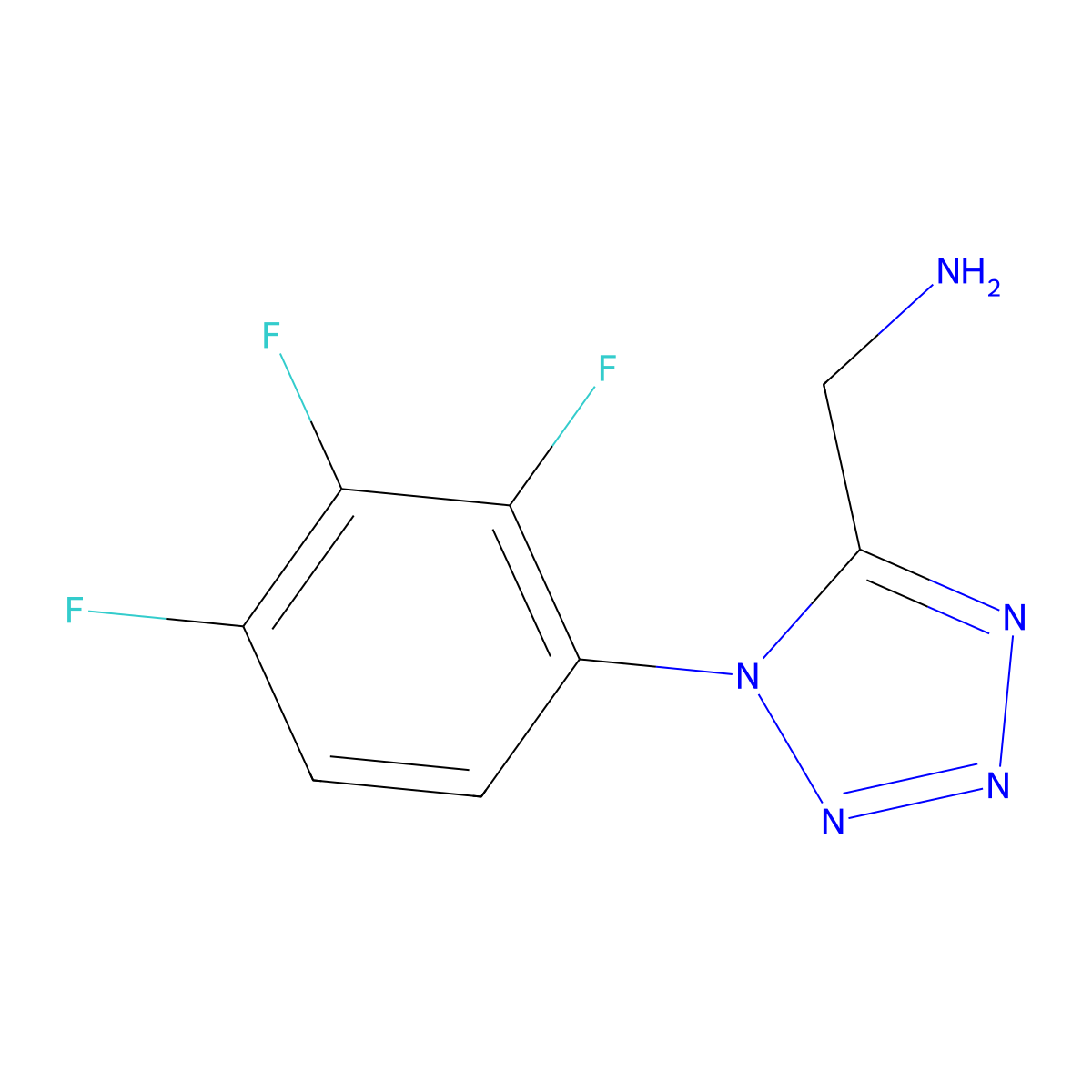 (1-(2,3,4-Trifluorophenyl)-1h-tetrazol-5-yl)methanamine molecular structure, CAS 1283108-33-7