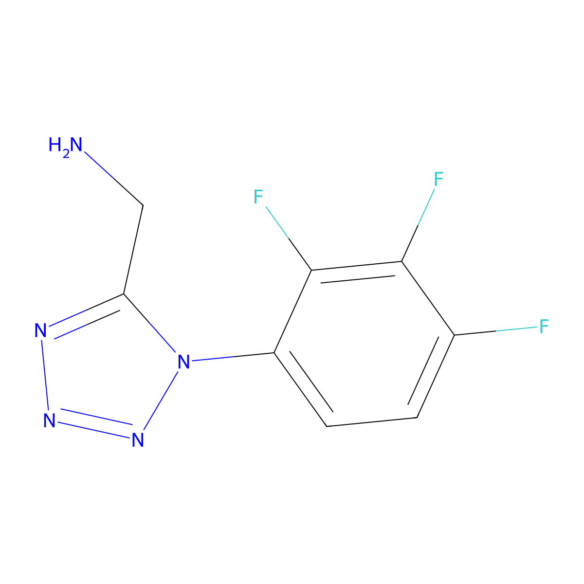 (1-(2,3,4-Trifluorophenyl)-1h-tetrazol-5-yl)methanamine molecular structure, CAS 1283108-33-7