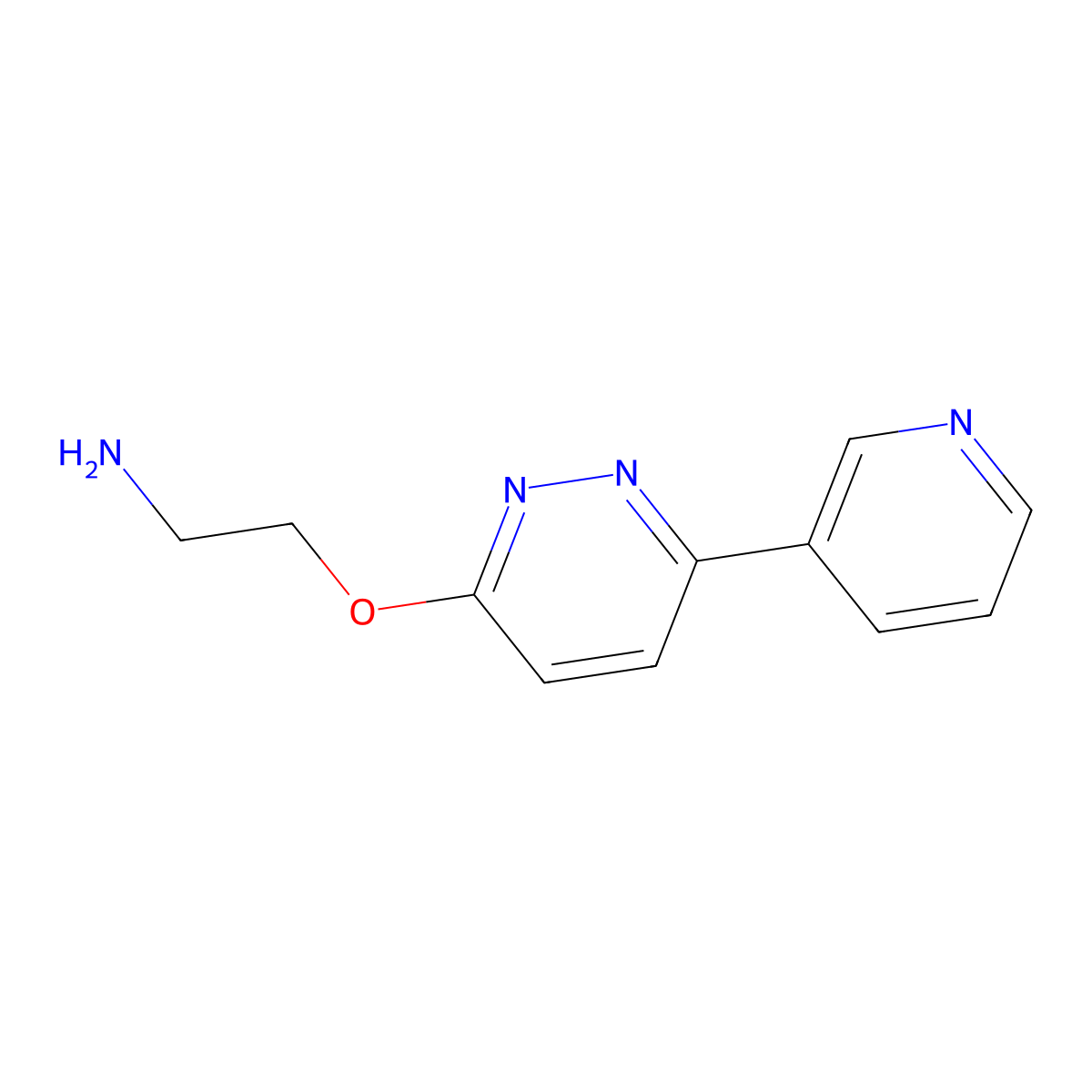 {2-[(6-Pyridin-3-ylpyridazin-3-yl)oxy]ethyl}amine molecular structure, CAS 1283108-35-9
