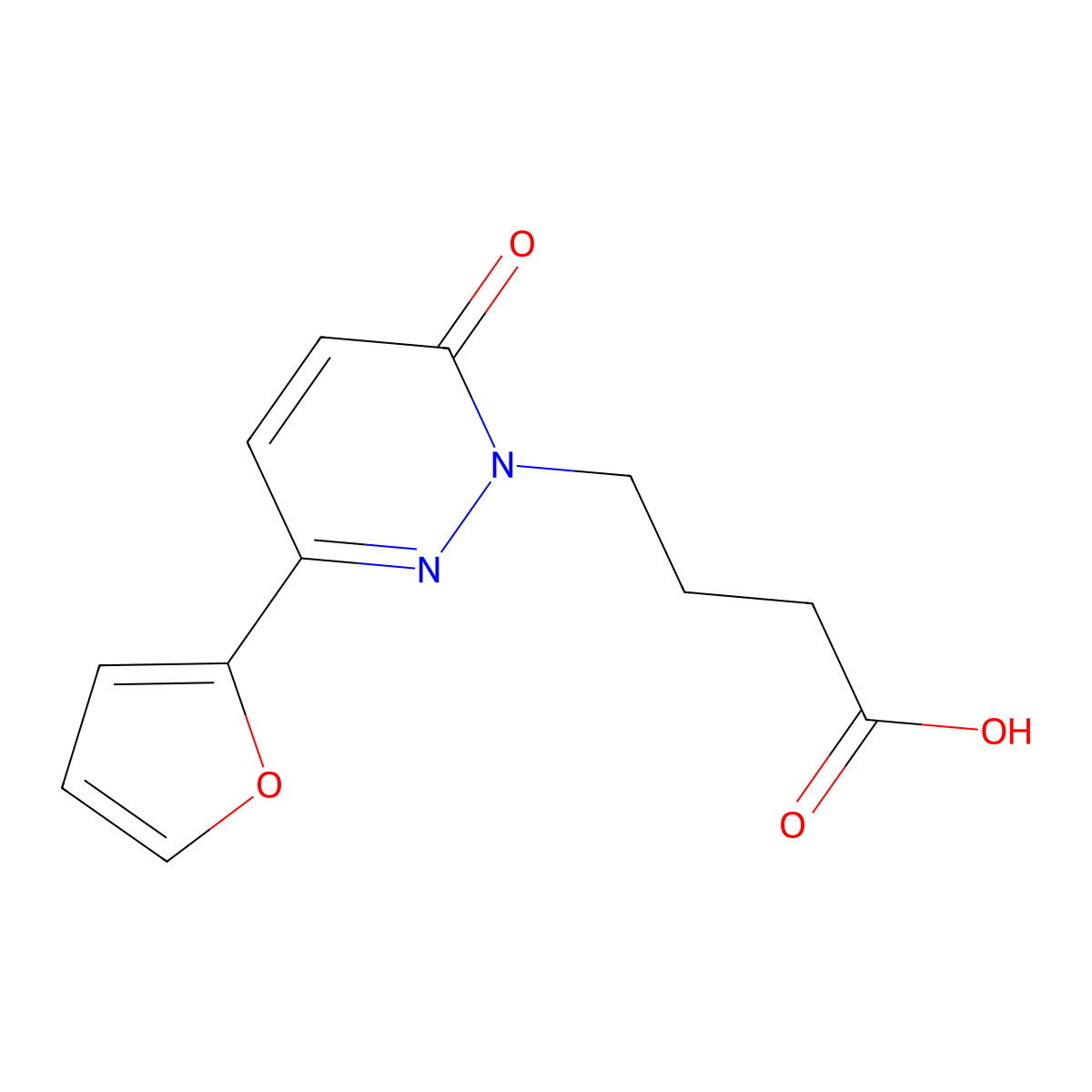 4-[3-(2-furyl)-6-oxopyridazin-1(6H)-yl]butanoic acid molecular structure, CAS 1283108-36-0