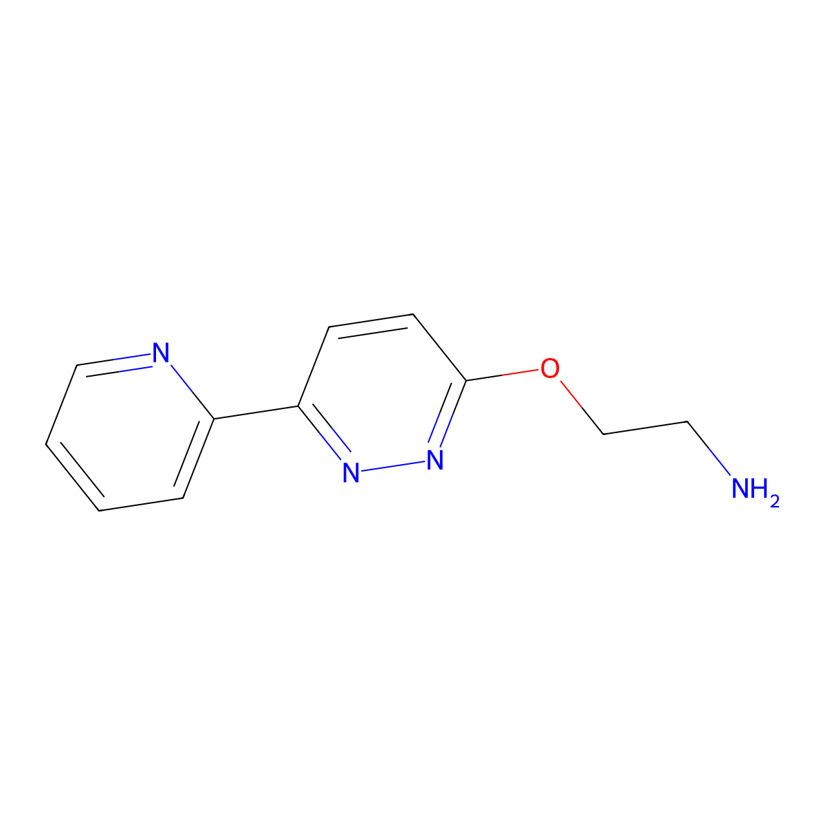 {2-[(6-Pyridin-2-ylpyridazin-3-yl)oxy]ethyl}amine molecular structure, CAS 1283108-37-1