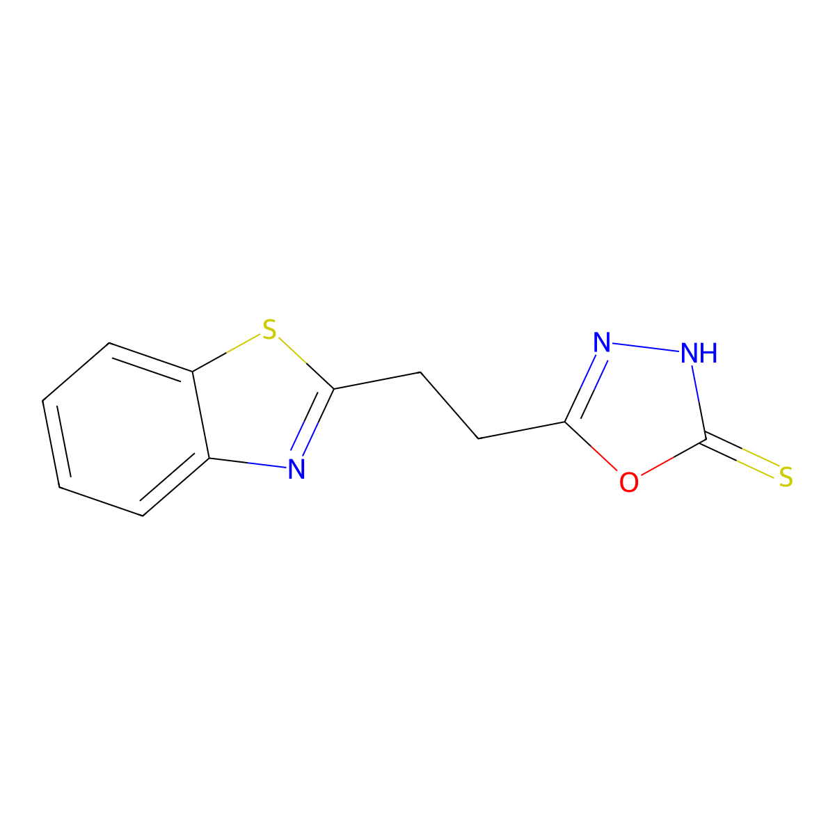 5-[2-(1,3-Benzothiazol-2-yl)ethyl]-1,3,4-oxadiazole-2-thiol molecular structure, CAS 1283108-44-0