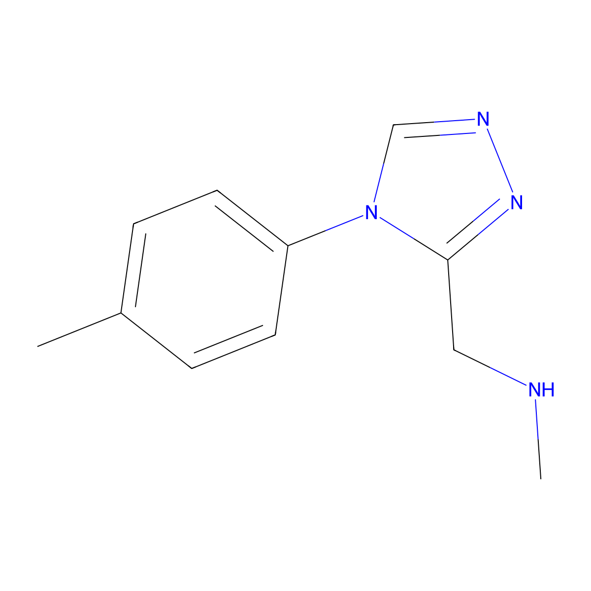 Methyl(([4-(4-methylphenyl)-4H-1,2,4-triazol-3-YL]methyl))amine molecular structure, CAS 1283108-49-5