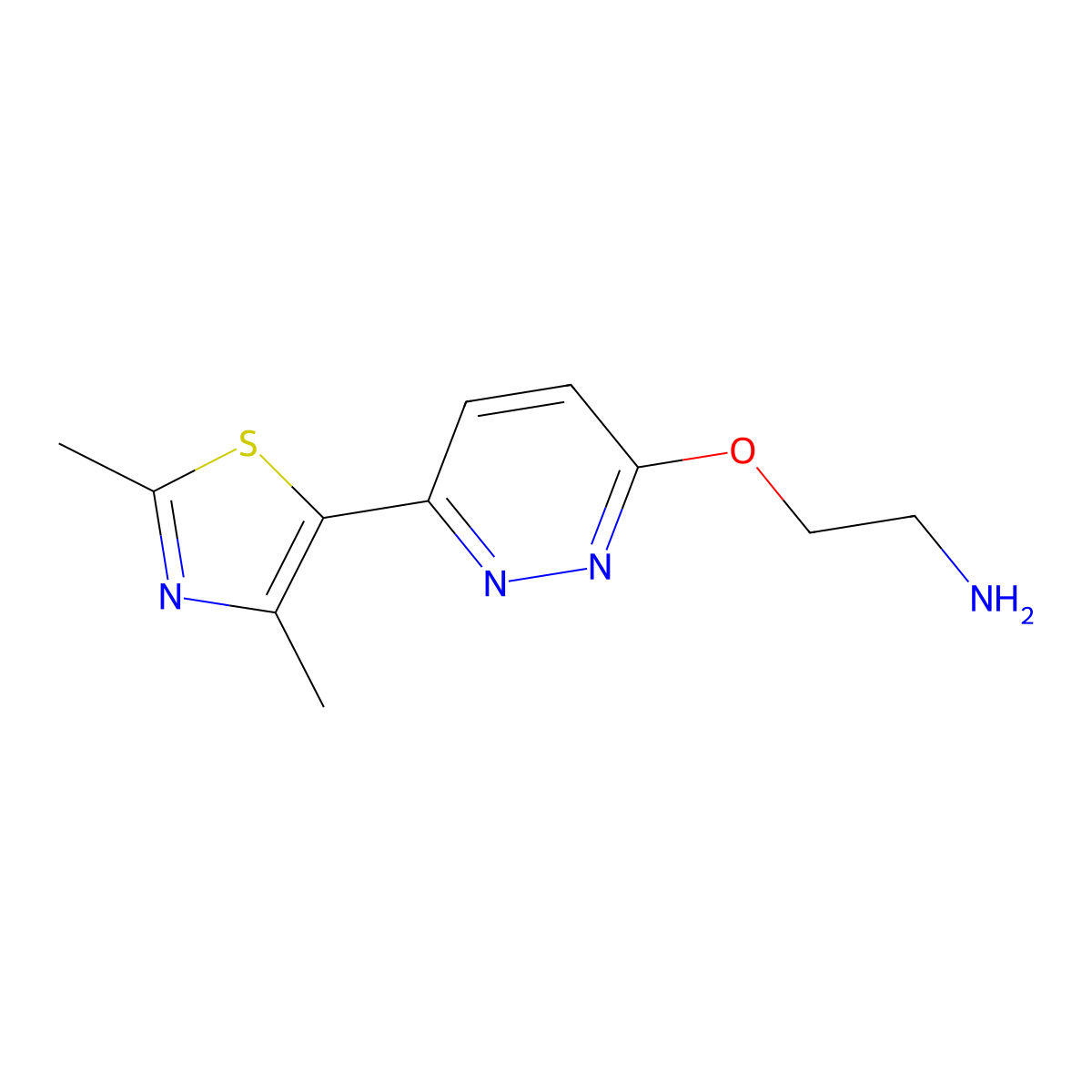 (2-([6-(2,4-Dimethyl-1,3-thiazol-5-YL)pyridazin-3-YL]oxy)ethyl)amine molecular structure, CAS 1283108-61-1