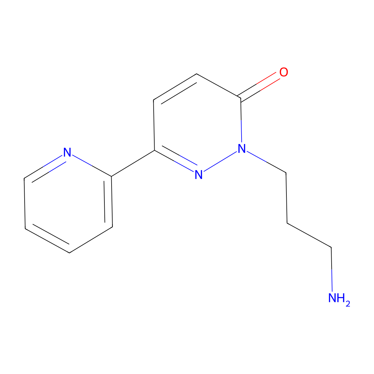 2-(3-aminopropyl)-6-pyridin-2-ylpyridazin-3(2H)-one molecular structure, CAS 1283108-62-2