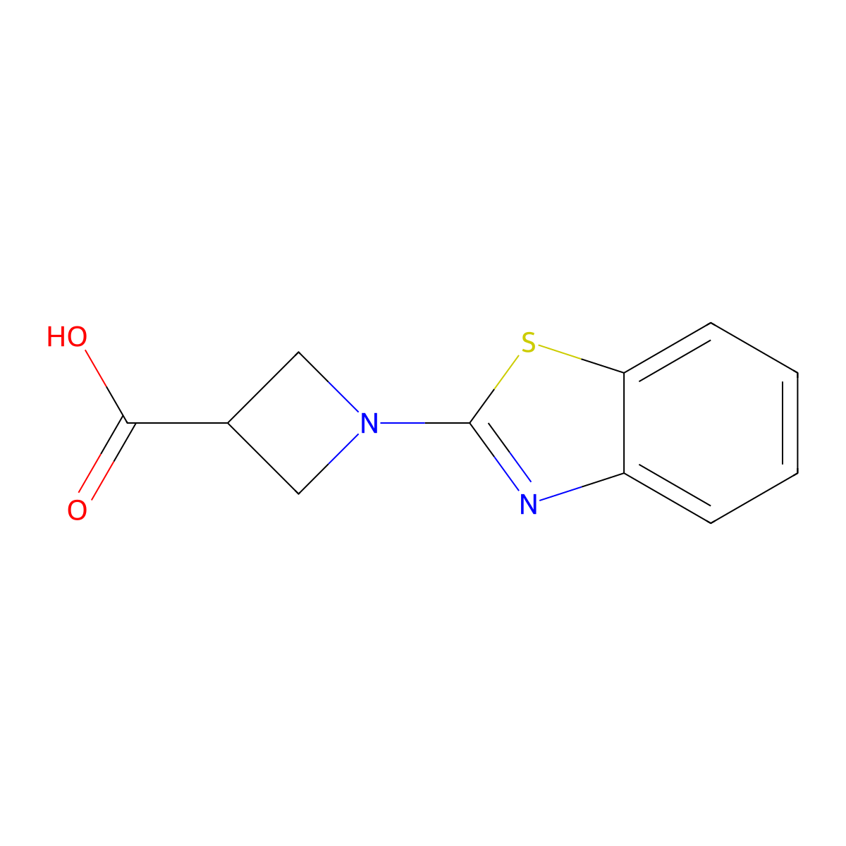 1-(1,3-Benzothiazol-2-yl)azetidine-3-carboxylic acid molecular structure, CAS 1283108-69-9