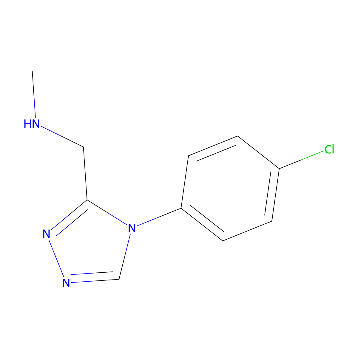 ([4-(4-Chlorophenyl)-4H-1,2,4-triazol-3-YL]methyl)(methyl)amine molecular structure, CAS 1283108-82-6