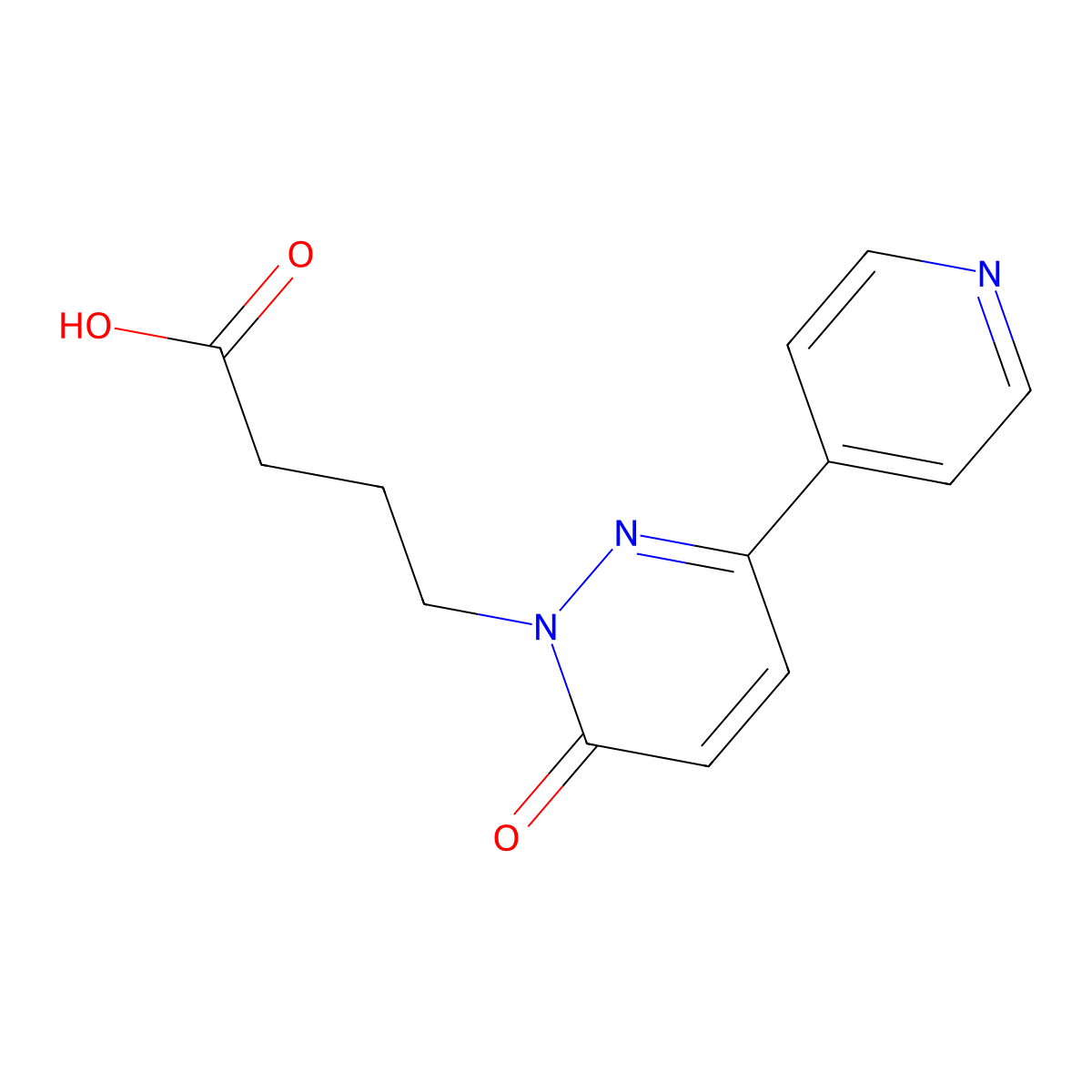 4-(6-oxo-3-pyridin-4-ylpyridazin-1(6H)-yl)butanoic acid molecular structure, CAS 1283108-84-8