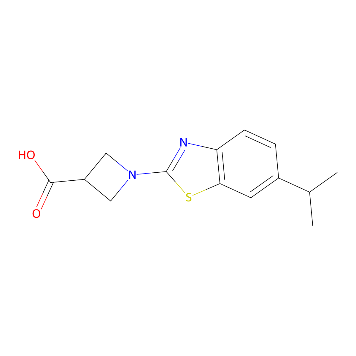 1-(6-Isopropyl-1,3-benzothiazol-2-yl)azetidine-3-carboxylic acid molecular structure, CAS 1283109-00-1