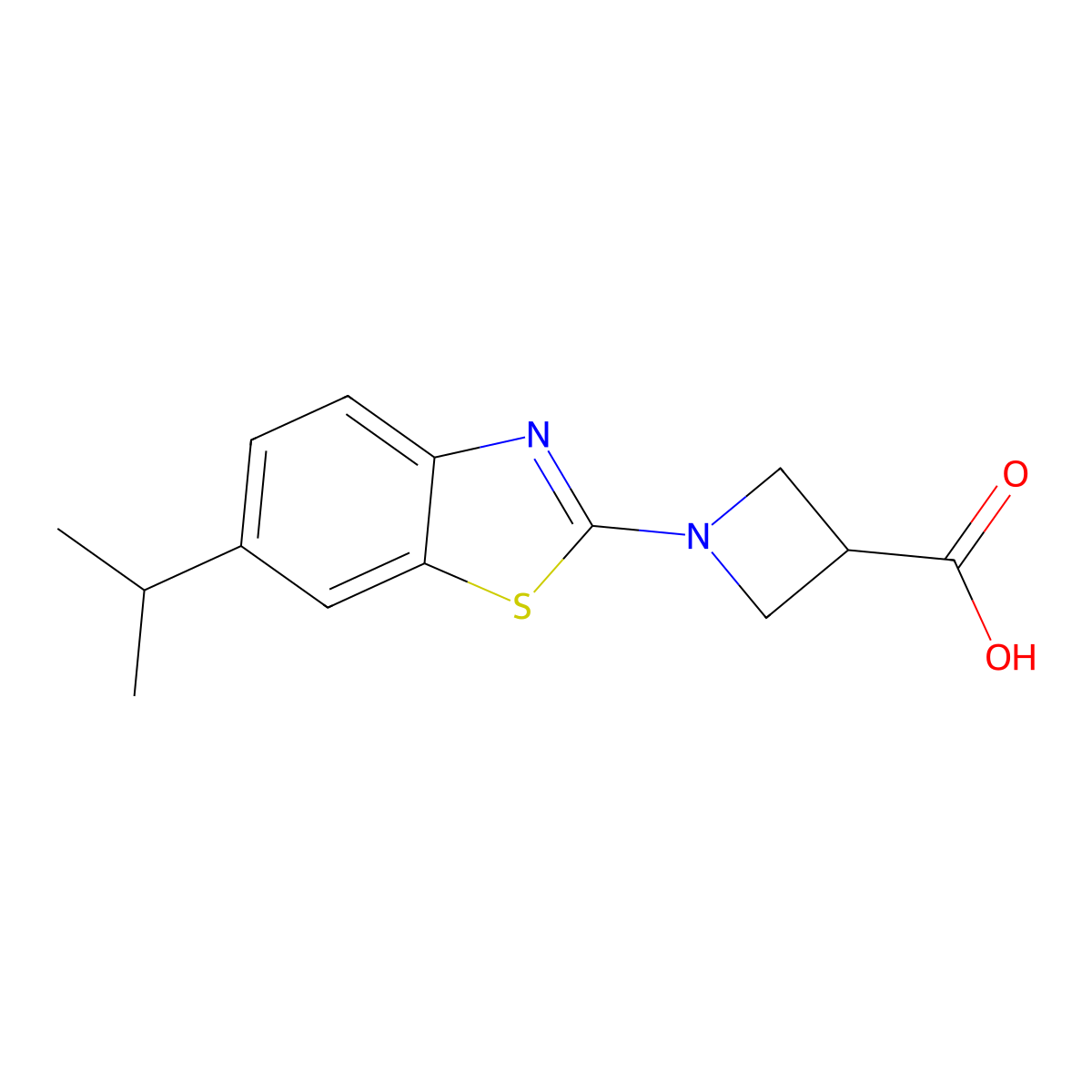 1-(6-Isopropyl-1,3-benzothiazol-2-yl)azetidine-3-carboxylic acid molecular structure, CAS 1283109-00-1