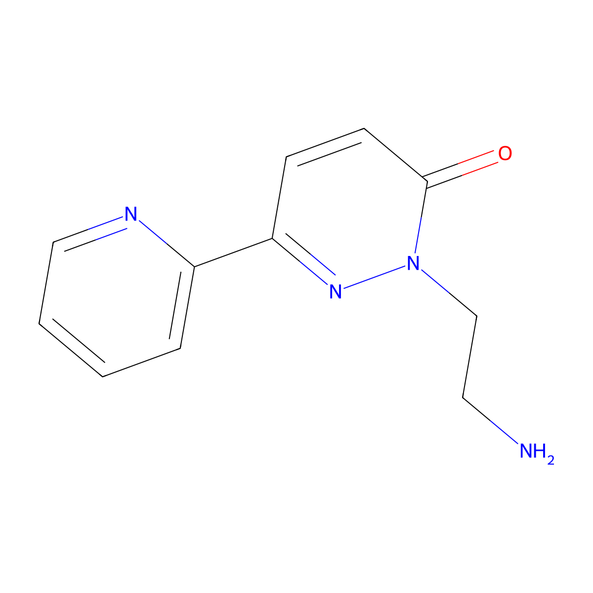 2-(2-aminoethyl)-6-pyridin-2-ylpyridazin-3(2H)-one molecular structure, CAS 1283109-03-4