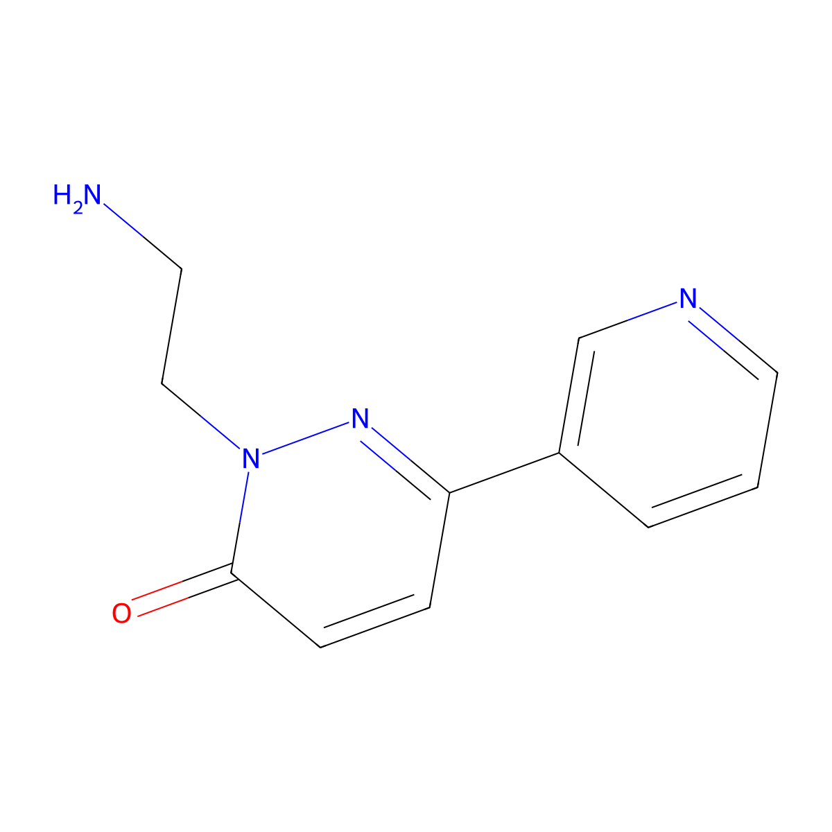 2-(2-aminoethyl)-6-pyridin-3-ylpyridazin-3(2H)-one molecular structure, CAS 1283109-04-5