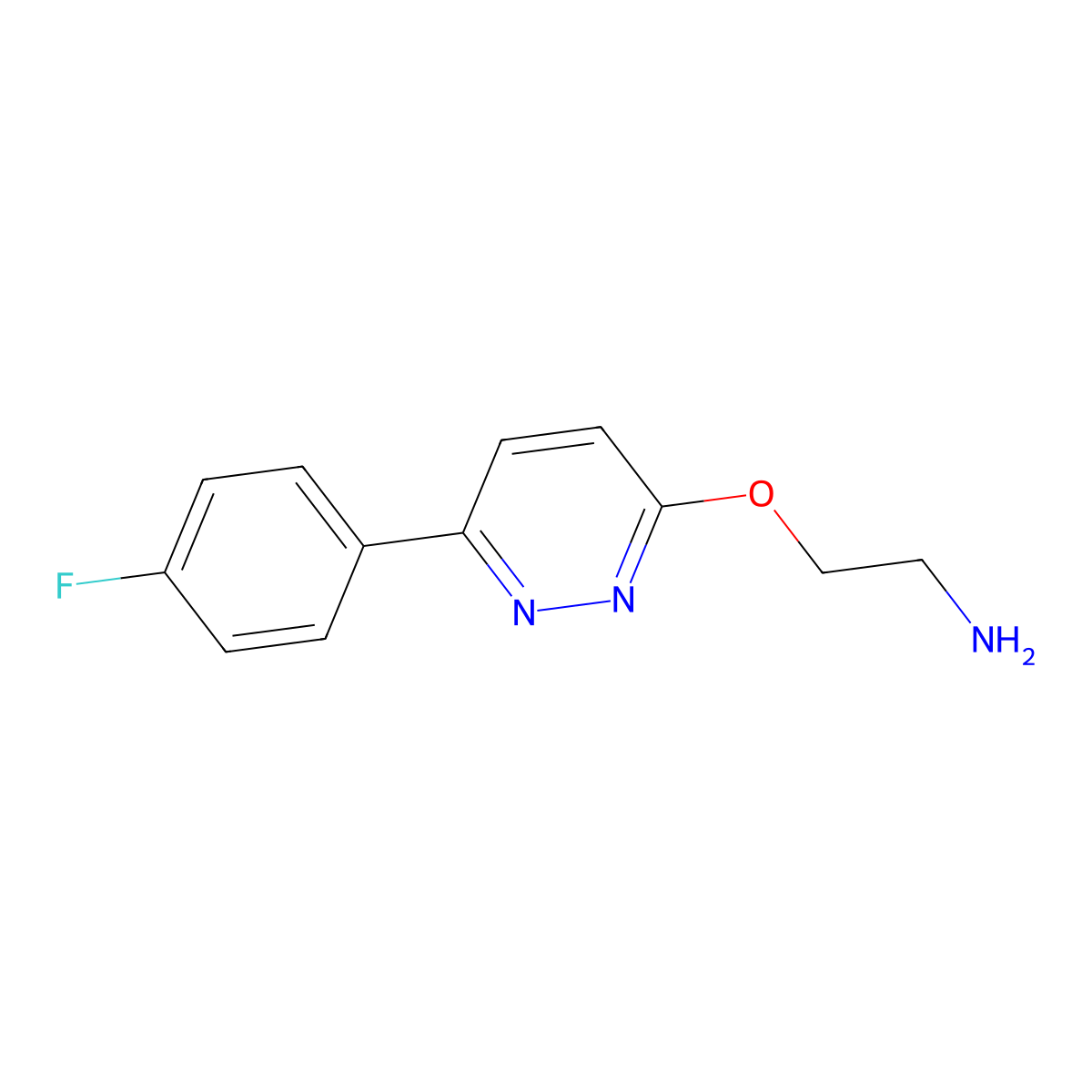 (2-([6-(4-Fluorophenyl)pyridazin-3-YL]oxy)ethyl)amine molecular structure, CAS 1283109-05-6