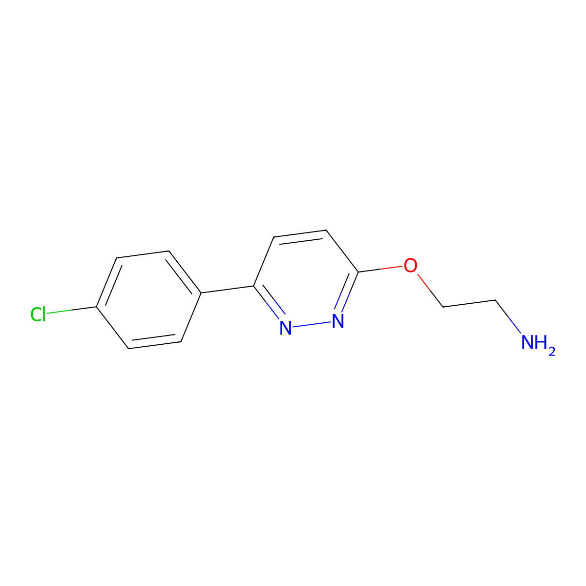(2-([6-(4-Chlorophenyl)pyridazin-3-YL]oxy)ethyl)amine molecular structure, CAS 1283109-06-7