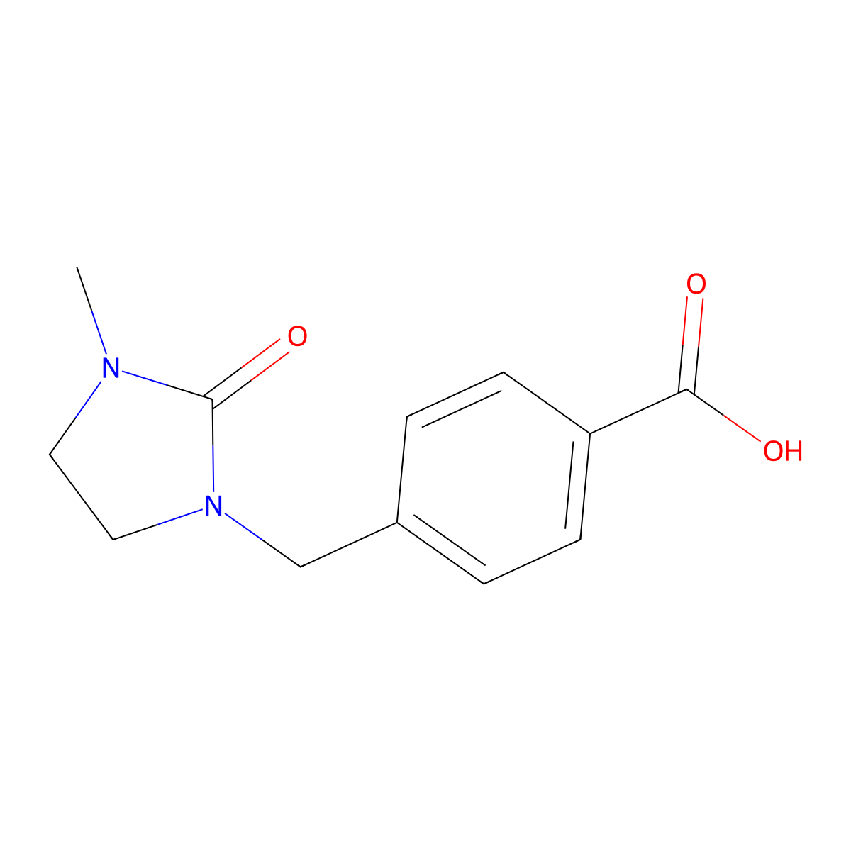 4-[(3-Methyl-2-oxoimidazolidin-1-yl)methyl]benzoic acid molecular structure, CAS 1283109-15-8