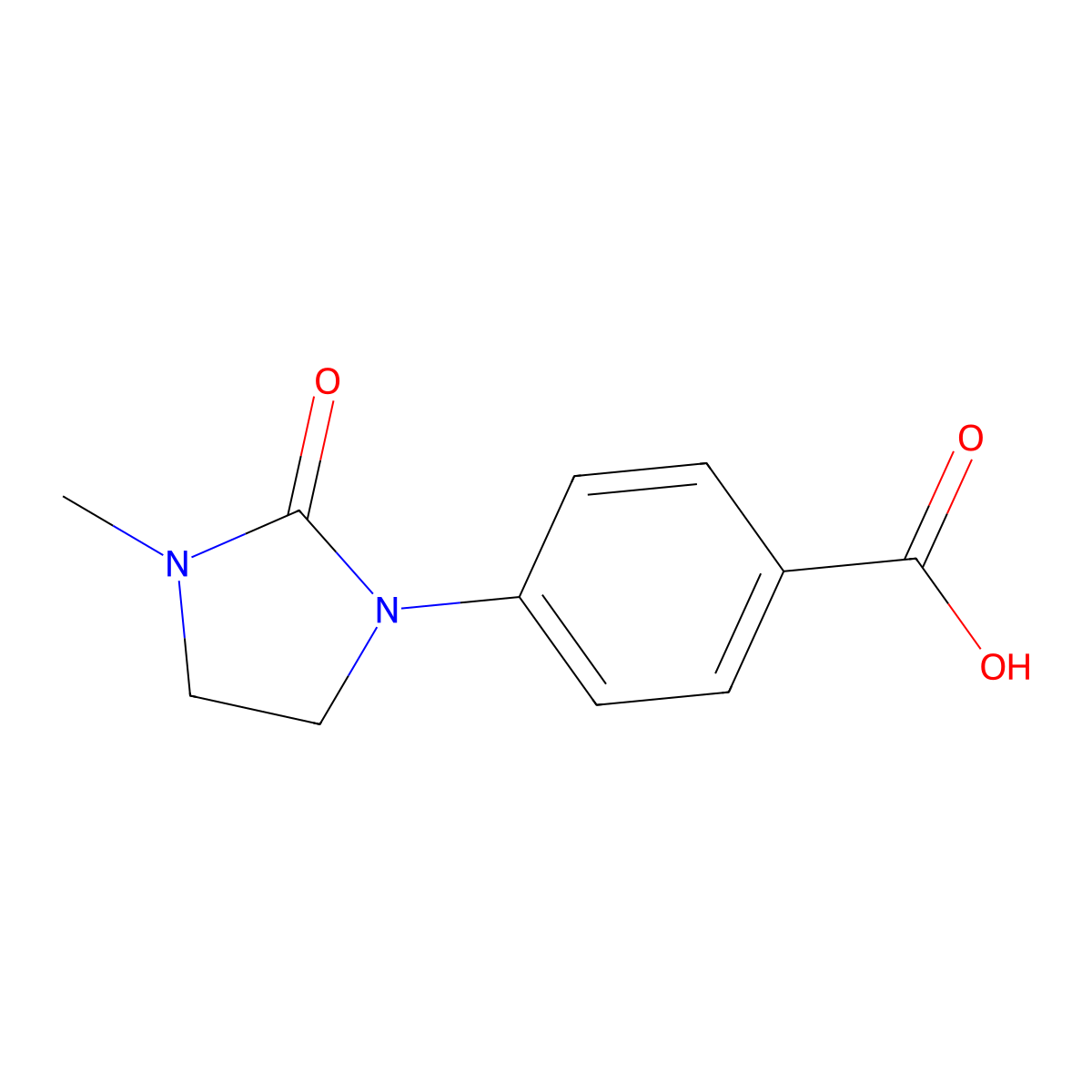 4-(3-Methyl-2-oxoimidazolidin-1-yl)benzoic acid molecular structure, CAS 1283109-17-0