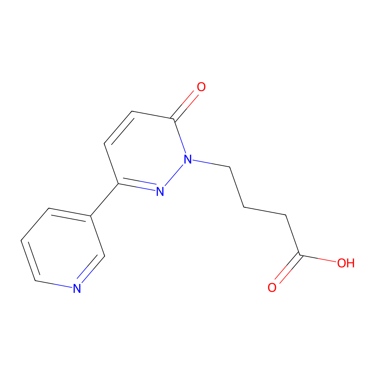 4-(6-oxo-3-pyridin-3-ylpyridazin-1(6H)-yl)butanoic acid molecular structure, CAS 1283109-19-2
