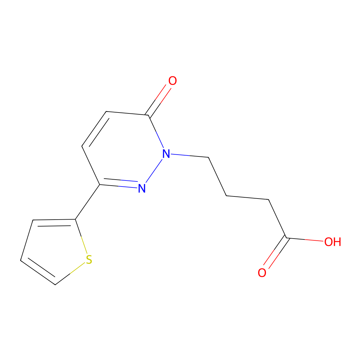 4-[6-oxo-3-(2-thienyl)pyridazin-1(6H)-yl]butanoic acid molecular structure, CAS 1283109-22-7