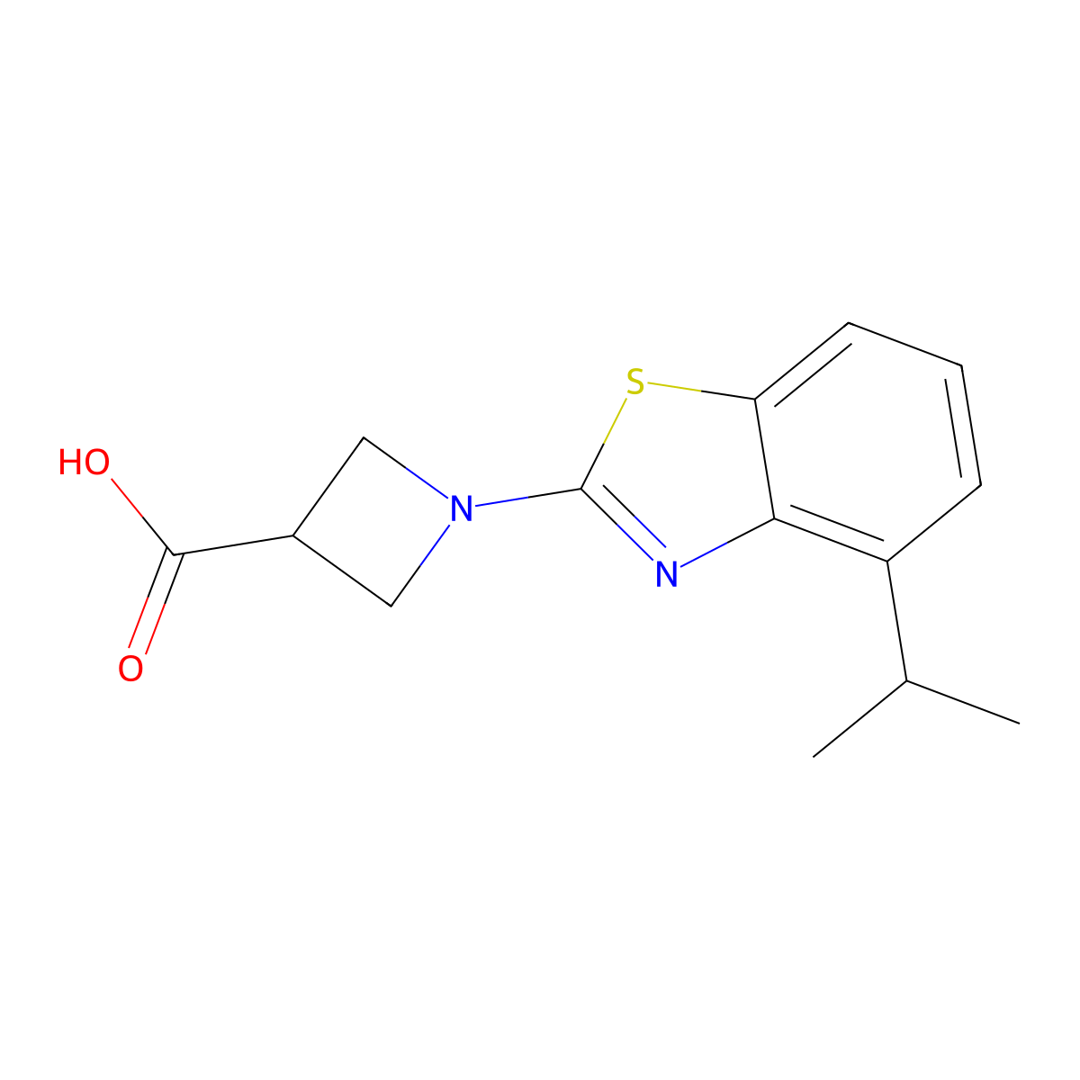 1-(4-Isopropyl-1,3-benzothiazol-2-yl)azetidine-3-carboxylic acid molecular structure, CAS 1283109-23-8